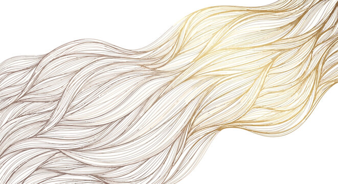 Abstract golden brown wavy lines background creating a dynamic and elegant textured pattern with a radiant glow, perfect for design projects