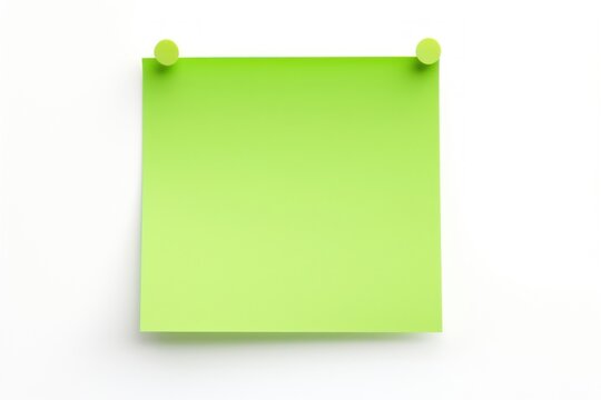 Green sticky note white background simplicity rectangle.