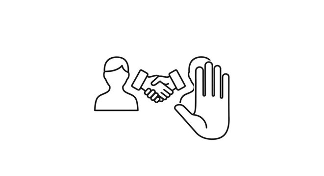 Handshake Refusal Business Deal.