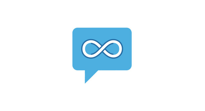 Infinity Symbol in Speech Bubble.