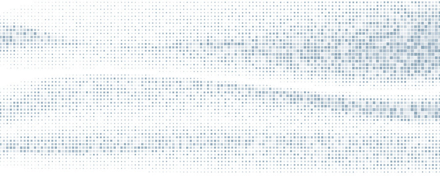 Flowing dots particles wave pattern halftone gradient curve shape isolated on white background. Vector in concept of technology, science, music, modern. eps 10