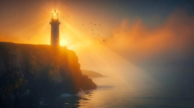 Inspiration and enlightenment, a lighthouse of hope for a bright future and new beginnings.