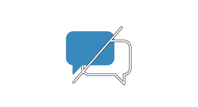 No Talking Mute Speech Bubbles.