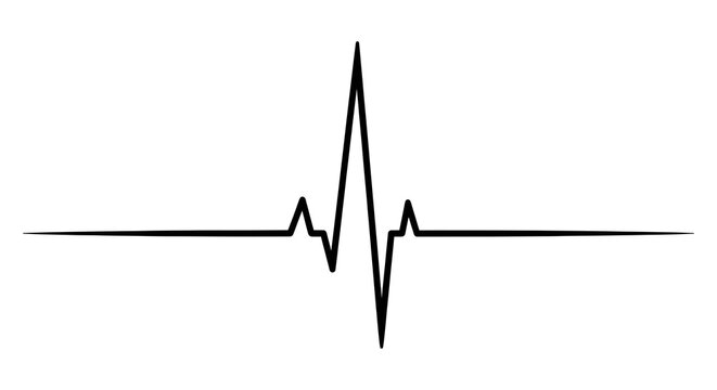 Heartbeat pulse line graph, ekg waveform, medical health check concept