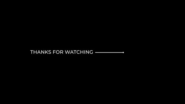 Thanks for Watching Outro Lower Third Animation &ndash; Clean Right Drop Down Callout Title