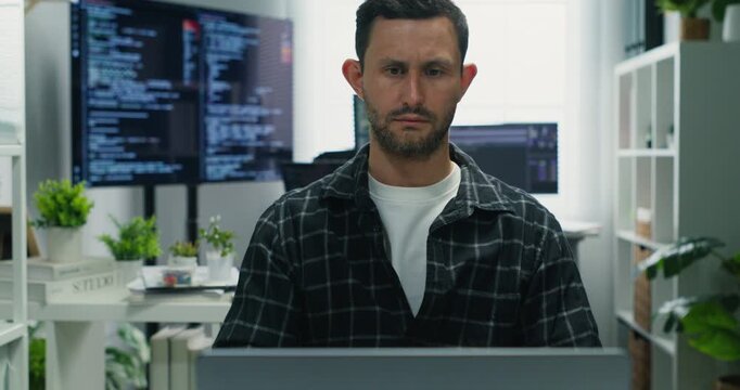  Programmer contemplates code for network security, designing system logic and database defenses, debugging, collaboration with colleagues and developing enterprise software solutions.