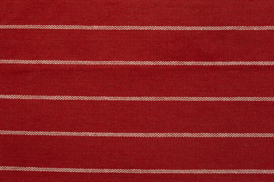 red and biege fabric linen striped texture
