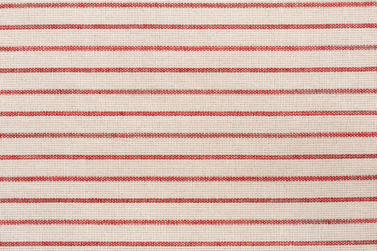 red and biege fabric linen striped texture