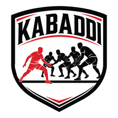 Naklejka premium Minimalist of Kabaddi Action with Bold Vector Design.