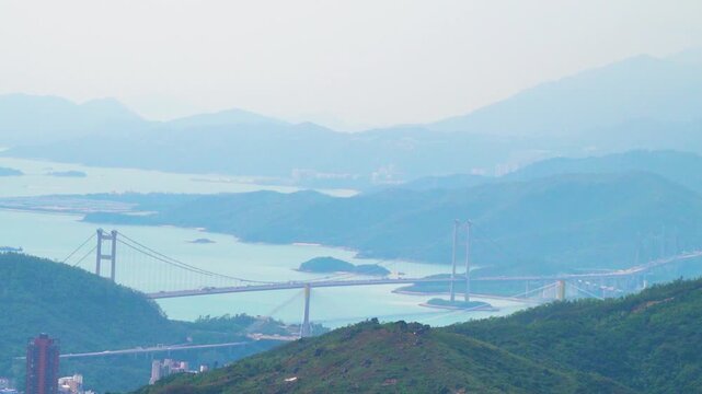 Ting Kau Bridge in Hon Kong