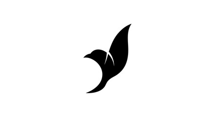 Naklejka premium Abstract Black Bird Silhouette in Flight