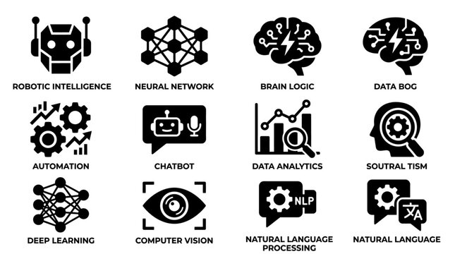 Robotic intelligence systems with neural network and brain logic for data analysis and automation.