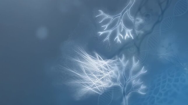 In a dim environment, a glowing neural network icon materializes as digital particles drift in, subtly pulsing against an abstract background, with a gentle camera push-in to finalize the composition.