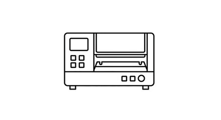 Fototapeta premium Laboratory equipment, scientific instrument, digital display, buttons, clean lines, white background
