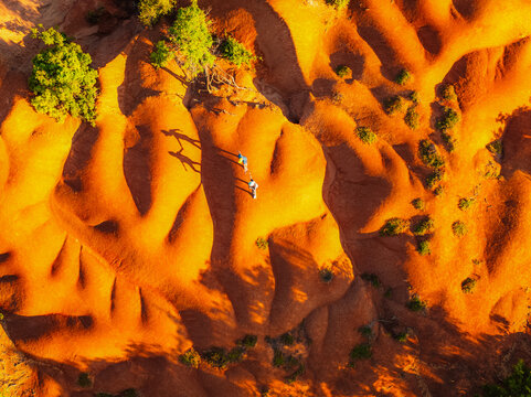 Red clay terrain Kokkinopilos Preveza near Preveza city, in Epirus region, Greece.
