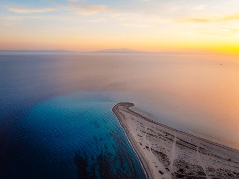 Beach on Possidi Cape on Kassandra peninsula, Halkidiki (Chalkidiki) in Greece