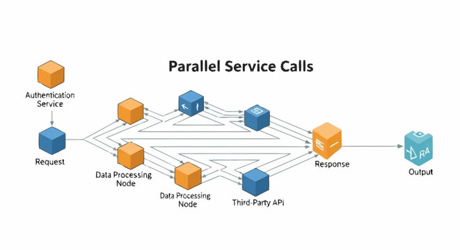 Parallel service calls architecture diagram.
