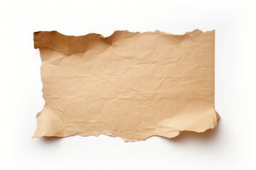 Fototapeta premium Kraft paper backgrounds torn white background.