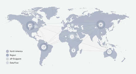 Global network connections on world map. © Khor