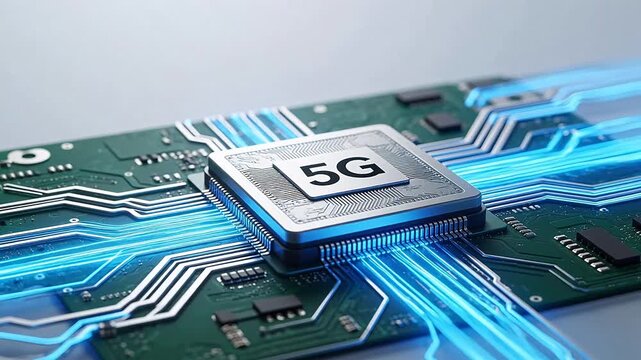 5G chip on circuit board
