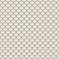 Seamless vector fish scale pattern in neutral beige palette, minimalist design for calm textile and interior applications © Tatiana Lastochka
