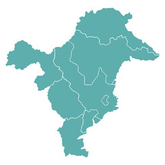 Fototapeta premium East Kalimantan Province Map, Kalimantan Timur Indonesia