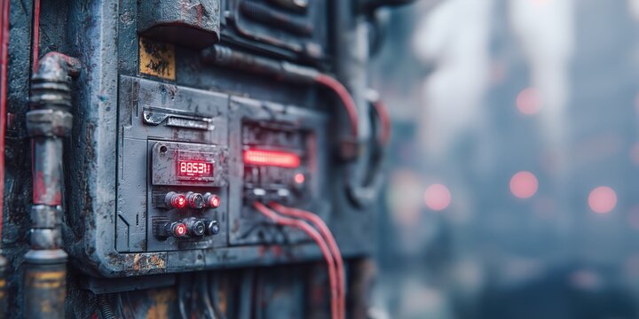 Red light on a machine that says "off"