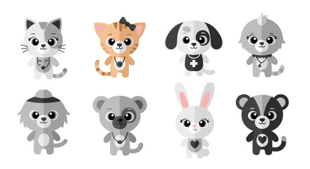 Fototapeta premium A charming cartoon dog wearing a hat creates a playful and friendly mood. Perfect for children's websites, marketing, or social media content.