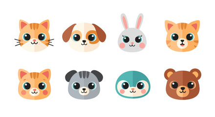 Fototapeta premium A charming and playful illustration of a kitten's face, evoking feelings of warmth and joy. Perfect for children's projects, marketing, or website des