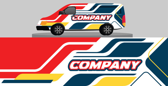 Minibus car livery template, custom Car Decal Sticker Design, unique vinyl car wraps