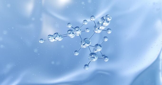 Deprenyl rotating molecular structure, 3d model of selective mao-b inhibitor

