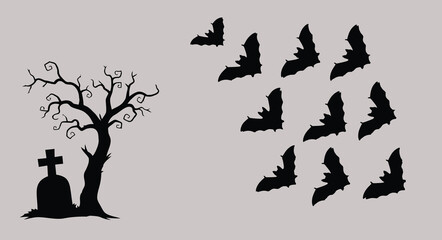 Fototapeta premium Birds have a high place in the mysterious atmosphere of Halloween. Crows,owls,bats etc are some of the special symbols .