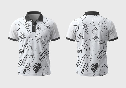 Stylish Abstract Pattern Polo TShirt Design Layout