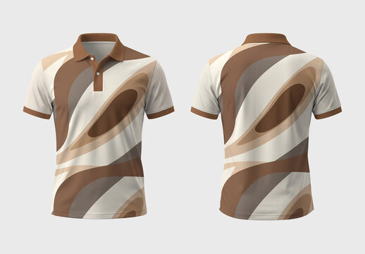 Stylish Abstract Polo T Shirt Design