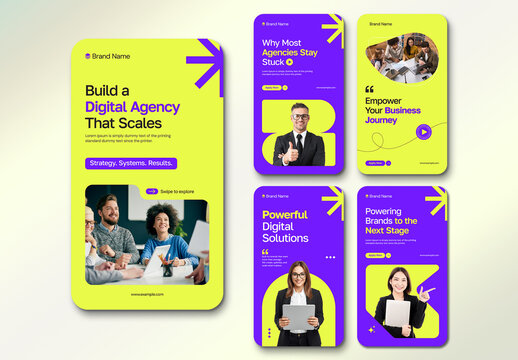 Professional Digital Marketing Agency Social Media Story Template