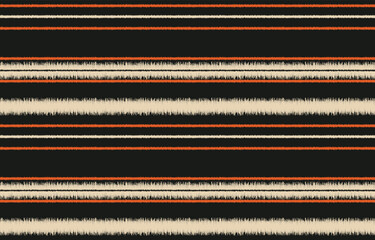 ethnic ikat seamless pattern. hand drawn craftsmanship embroidery bohemian, abstract square geographic art fabric ikat textile material design for curtain, carpet, wallpaper, clothing, Batik. © S_Chanjai246