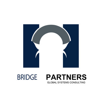 Bridge Connection Logo &ndash; Network Link & Corporate Partnership Brand Identity