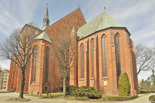 The Co-Cathedral Basilica of the Assumption of the Blessed Virgin Mary also called Kołobrzeg Cathedral located in the city of Kołobrzeg in Poland