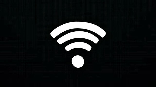 Iconic representation of wireless internet signal strength, signifying connectivity and digital communication
