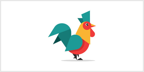Stylized Geometric Rooster © solihul