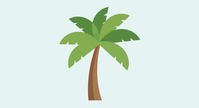 A palm tree sways gently on a sunny day with Kamehameha wave energy.