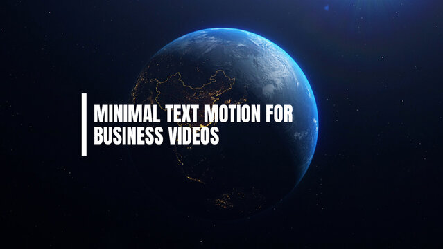 Minimal Text Motion for Business Videos
