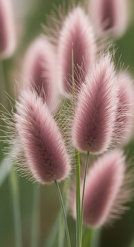 Pink rabbit brush flowers bloom