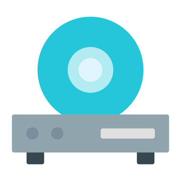 Cd Rom Vector Flat Icon Design