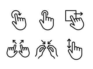 Fototapeta premium User Interface Swipe and Pinch Gestures for Digital Device Interaction