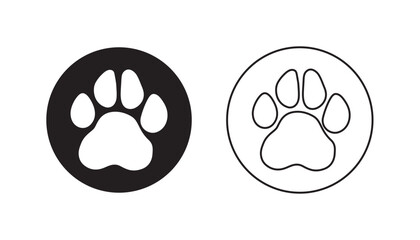 Fototapeta premium Different animal paw print vector illustrations 