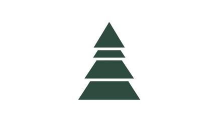 Fototapeta premium Dark Green Triangle Pyramid Shape.