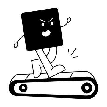 A glyph style icon showing work performance