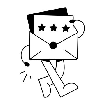 Glyph style icon representing performance letter