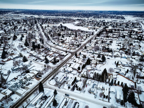 Aerial perspective of Fairhaven, Saskatoon